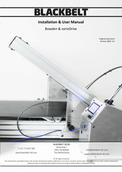 Blackbelt 3D BV Blackbelt Installation & User Manual