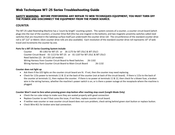 Web Techniques WT-25LC Troubleshooting Manual