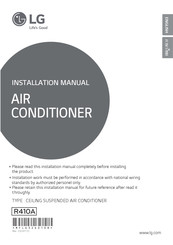 LG AVNQ54LLLA1 Installation Manual