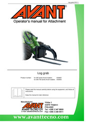 AVANT LOG GRAB A34822 Operator's Manual