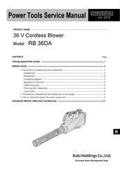 Koki Holdings RB 36DA Service Manual