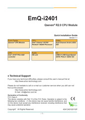 Arbor Technology Qseven EmQ-i2401 Quick Installation Manual