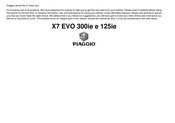 PIAGGIO X7 EVO 125ie Manual
