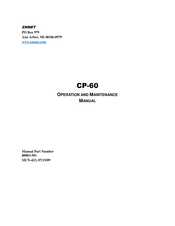 ENMET CP-60 Operation And Maintenance Manual