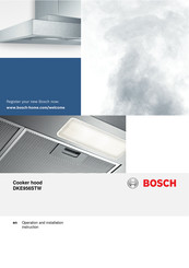 Bosch DKE956STW Operation And Installation Instruction