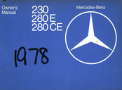 Mercedes-Benz 230 1978 Owner's Manual