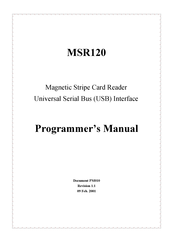 Unitech MSR 120 Series Programmer's Manual