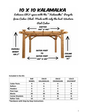 Cedar Shed Kalamalka Manual