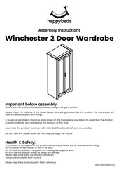 Happybeds Winchester 2 Door Wardrobe Assembly Instructions Manual