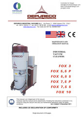 DEPURECO FOX 5,5 P Maintenance And Operation Manual