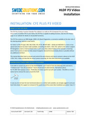 SwedeSolutions CFE Plus Installation Manual