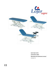 Lojer Capre E Series Operating And Maintenance Manual