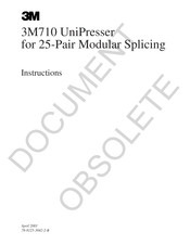 3M UniPresser 3M710 Instructions Manual