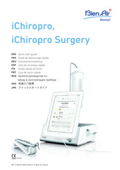 Bien-Air Dental iChiropro Surgery Quick Start Manual