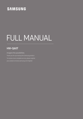 Samsung HW-Q60T Full Manual