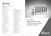 Delta RTU-CN01 Operation Manual