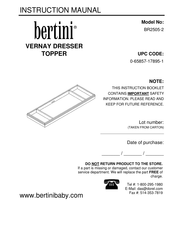 Bertini BR2505-2 Instruction Manual