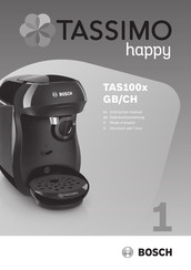 Bosch Tassimo Happy TAS100 CH Series Instruction Manual