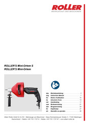 Roller Mini-Ortem Instruction Manual