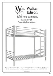 Walker Edison BTOT Assembly Instructions Manual
