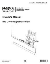 Boss Snowplow RT3 Owner's Manual