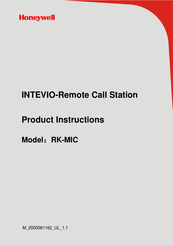 Honeywell RK-MIC Product Instructions