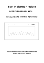 Daytona 1730 Installation And Operation Instructions Manual