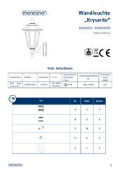 Monzana Krysante GHWLK220 Manual