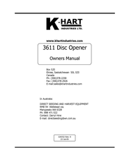 K-Hart 3611 Owner's Manual