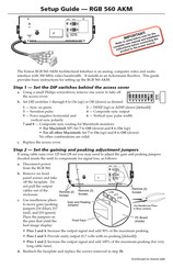 Extron electronics RGB 560 AKM Setup Manual