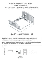 GFW Madrid Assembly Instructions Manual