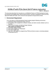 DG NVMeG4-IP Instructions Manual
