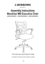 J.burrows Mondrian MB JBMONDMBBE Assembly Instructions Manual