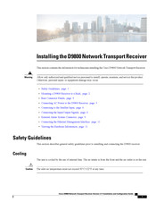 Cisco D9800 Installing Manual