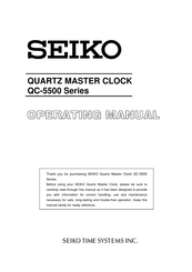 Seiko QC-55301 Operating Manual