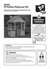 TP active fun TP Pavilion Playhouse FSC Instructions For Assembly Maintenance And Use