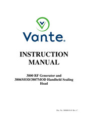 Vante 3800 Instruction Manual