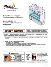 Stellar Hearth Products Galaxy Pier 7-PR-2-GL Installation And Operating Manual
