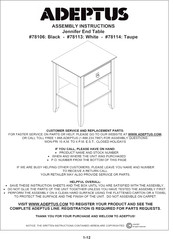 adeptus Jennifer 78113 Assembly Instructions Manual
