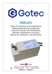 Gotec HIGH-LIFT Instruction Manual And Maintenance