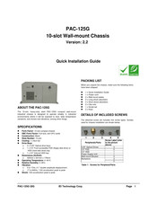 IEI Technology PAC-125G Quick Installation Manual
