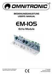 Omnitronic EM-105 User Manual