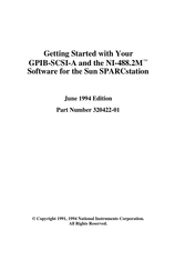 NI GPIB-SCSI-A Getting Started