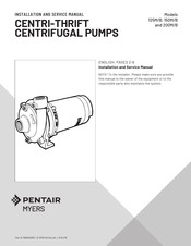 Pentair Myers 200B Installation And Service Manual