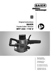 Baier BFF 222 Original Instructions Manual