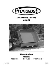 pronovost P-510/3S Operator And Parts Manual