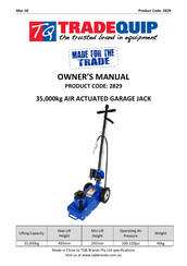 TradeQuip 2829 Owner's Manual