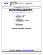 Ford Performance M-9603-M8B Instruction