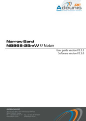 Adeunis RF Narrow Band NB868-25mW User Manual