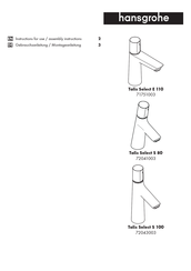 Hans Grohe Talis Select E 110 71751003 Instructions For Use/Assembly Instructions